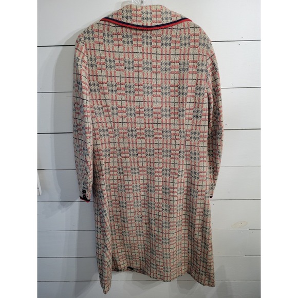 Vintage 1950s/60s Pierre Delaneau Martha West Wool Trench Coat Pockets Sz 16 - Picture 7 of 14